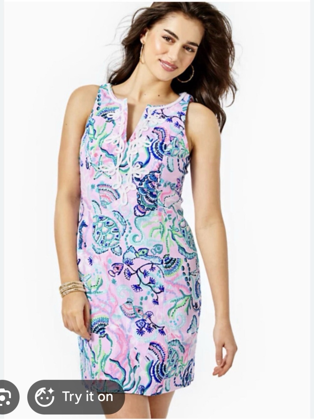 Lilly Pulitzer Gabby Shift Dress in Lilac Freesia Mermaid for you